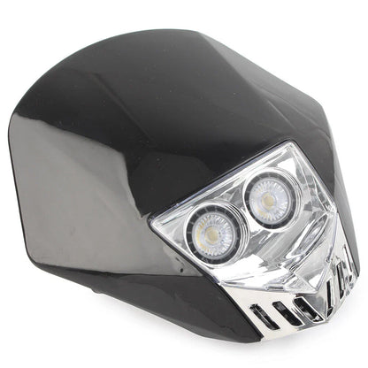 6W LED Headlight Lamp for Universal Dirt Pit Bike Black