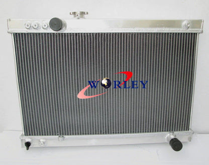 Aluminum Radiator + Fans for Toyota Supra MK3 MA70 MA71 3.0L JZA70 (86-93)