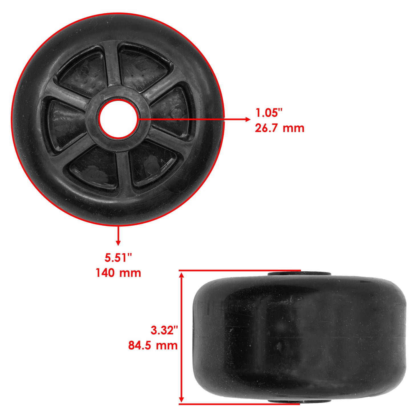 Deck Gauge Wheel and Axle Replacement for John Deere 1550 1570 1575 (2010–2014)
