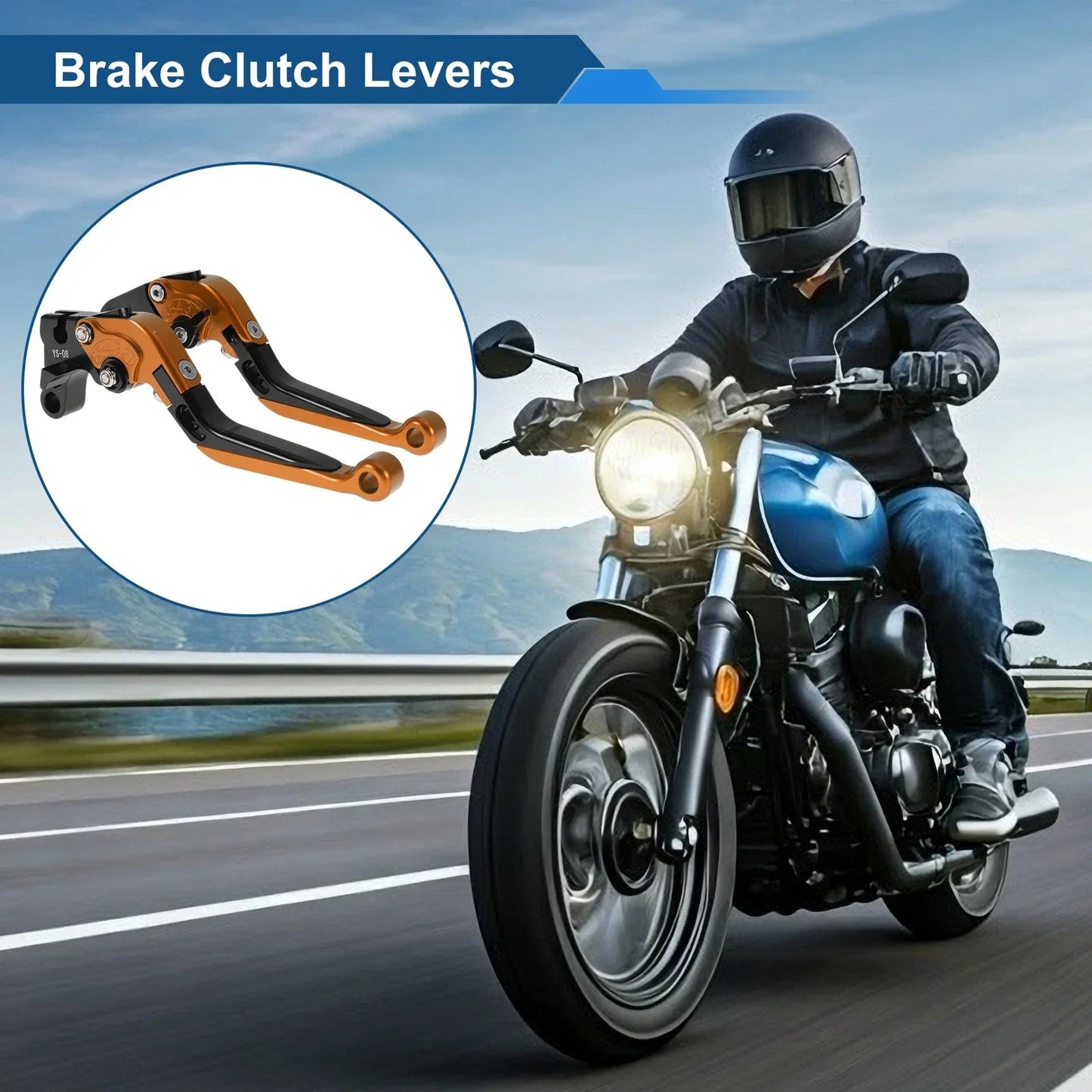Adjustable Brake Clutch Levers for Honda CBR600RR 2007-2016 Orange Black