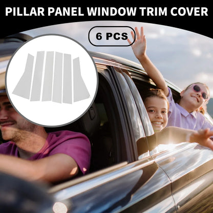 6 x Car Pillar Window Trim Covers for Honda CR-V (2017-2022) Chrome Silver Tone