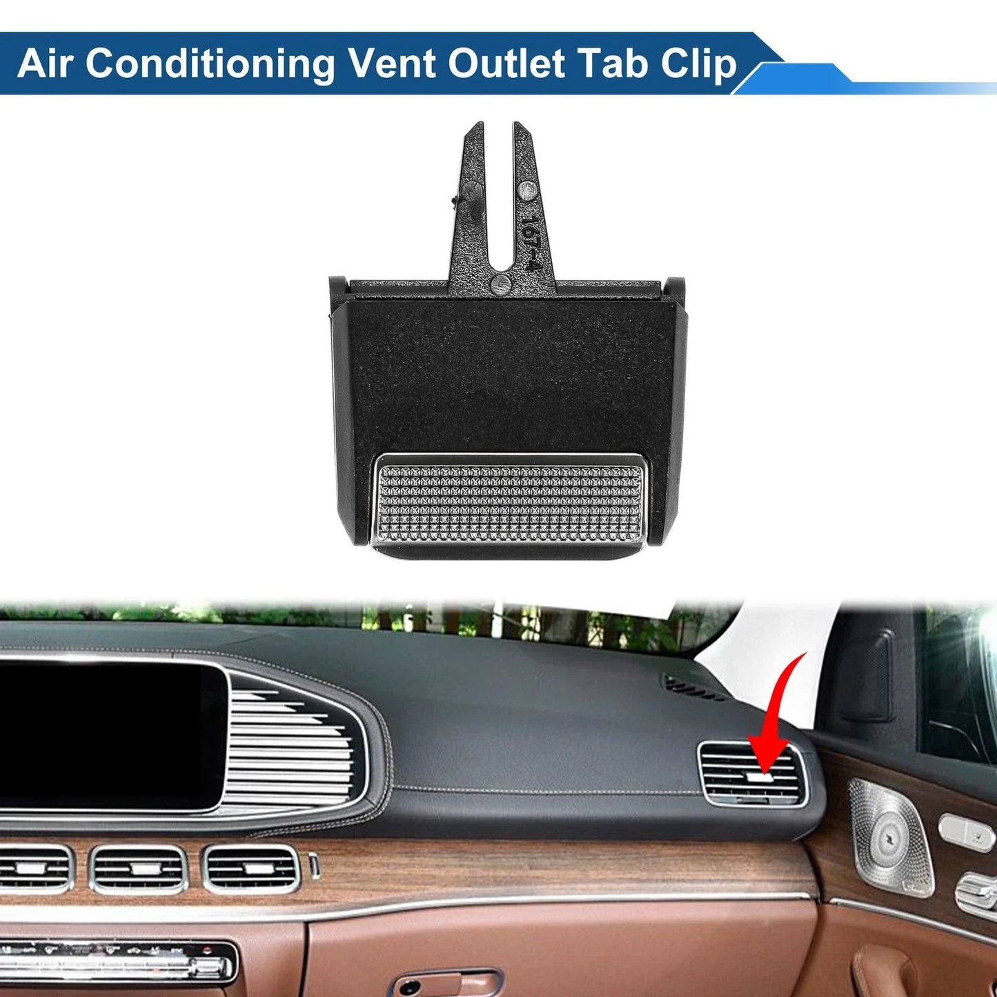 Vent Outlet Tab Clip for Mercedes-Benz GLE GLS Class Front Center Console (2016-2023)