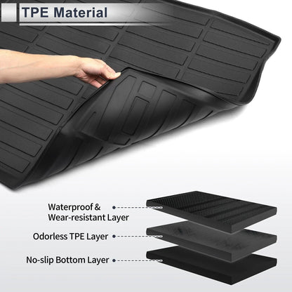 Cargo Liner Rear Trunk Mat for Honda CR-V 2012-2016 Long Grid Pattern TPE