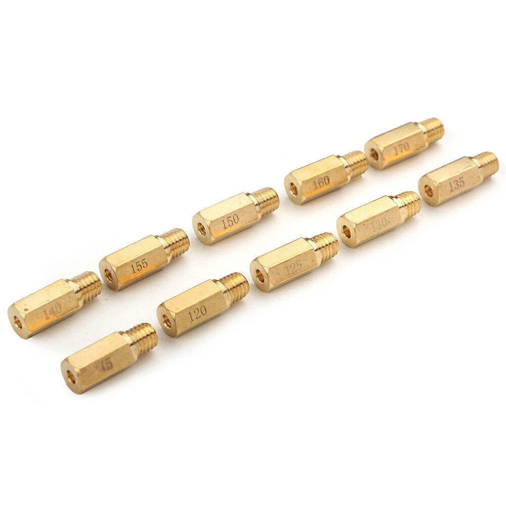 10 x Carburetor Main Jets Kit for PWK Mikuni OKO KOSO (120-170)
