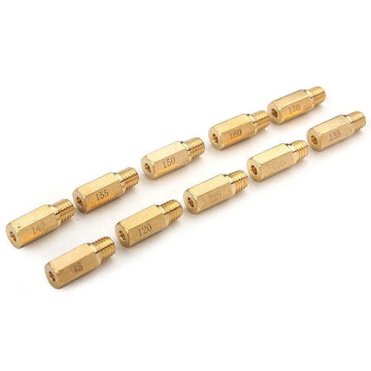10 x Carburetor Main Jets Kit for PWK Mikuni OKO KOSO (120-170)