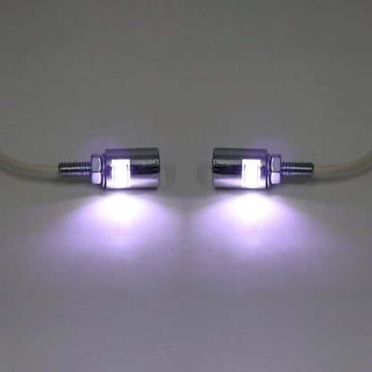 12V LED License Plate Light Lamp for Motorcycle Universal Chrome
