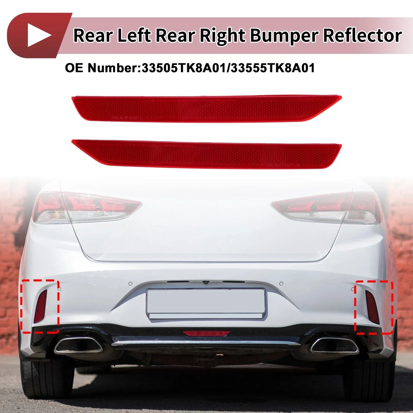 Rear Bumper Reflectors for Honda Odyssey (2018-2023) - 2 x Reflectors