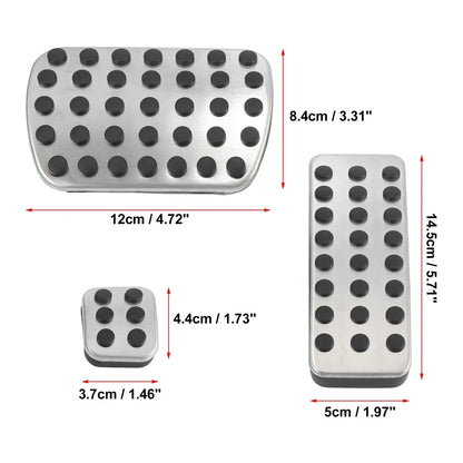 3 x Manual Transmission Brake Gas Pedal Pad Covers for Mercedes-Benz