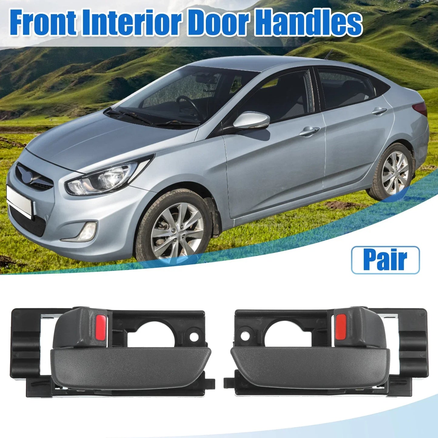 Front Inner Door Handle for Hyundai Accent (2010-2017) - 1 Pair