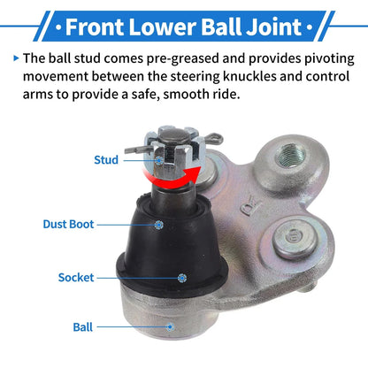 2 x Front Lower Ball Joints for Honda Civic (2006-2011)