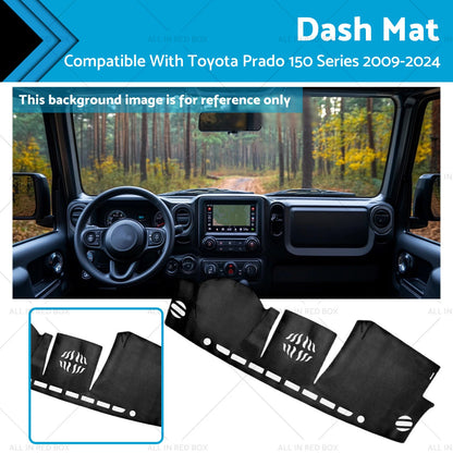 Dash Mat Anti-Slip Microfiber Leather for Toyota Prado 150 Series (09-24)