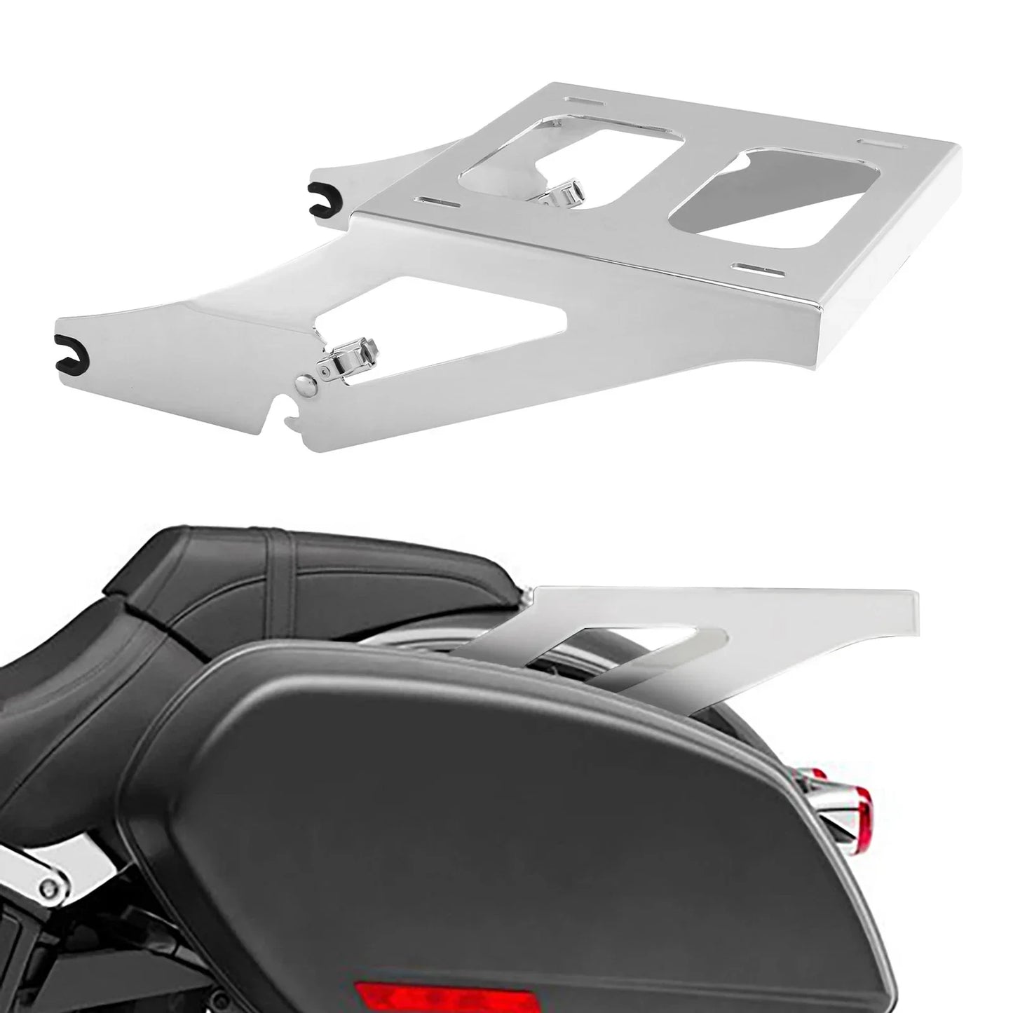 Chrome Two Up Mounting Rack for Harley Softail Sport Glide (2018-2021)
