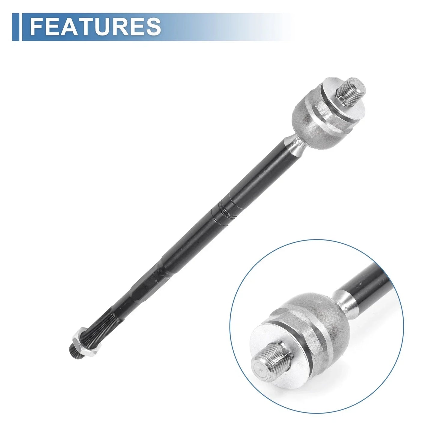 2 x Front Inner Tie Rod End Links for Dodge Dart & Chrysler 200 (2013-2016)