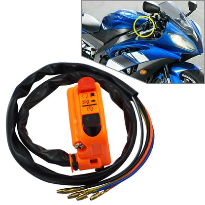 7/8" Handlebar Ignition Switch for Universal Motorcycle - Orange