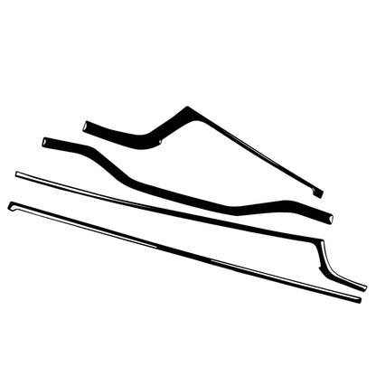 4 Pcs Piano Black Dashboard Trim Cover for Audi A4 A5 S4 RS4 (2016-2023)