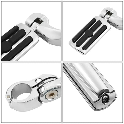 1-1/4" Motorcycle Short Highway Engine Guard Footpegs for Harley Touring