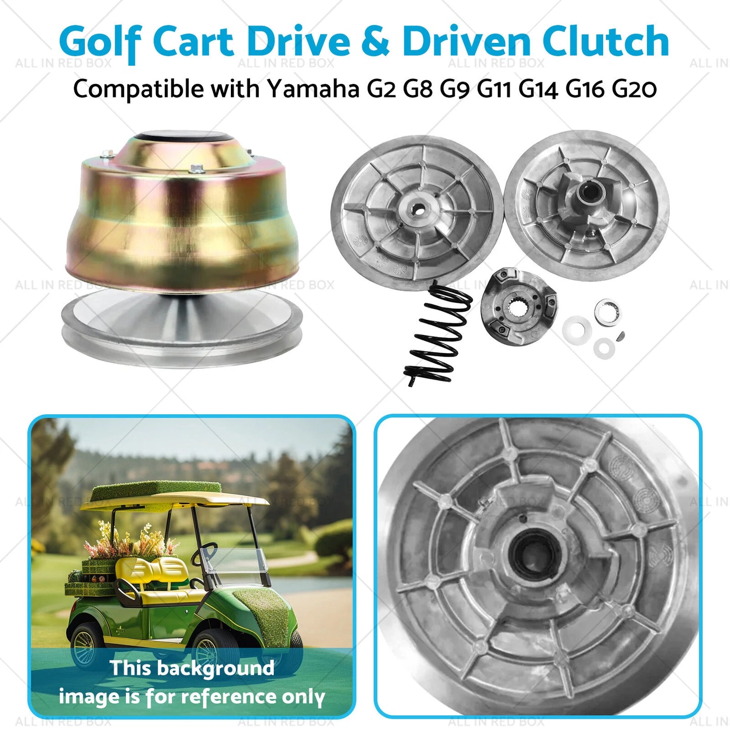 Drive & Driven Clutch for Yamaha Golf Cart G2 G8 G9 G11 G14 G16 G20