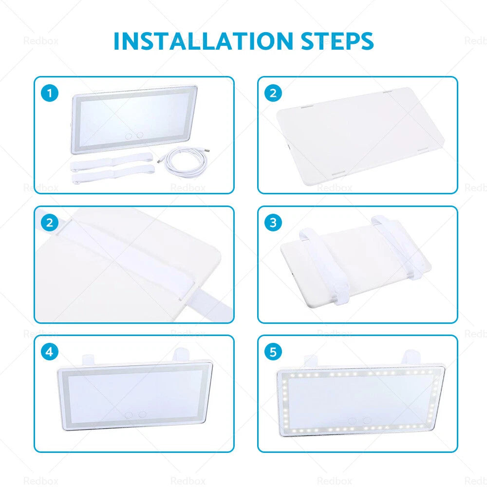 3 x Car Sun Visor LED Makeup Mirrors for Various Models