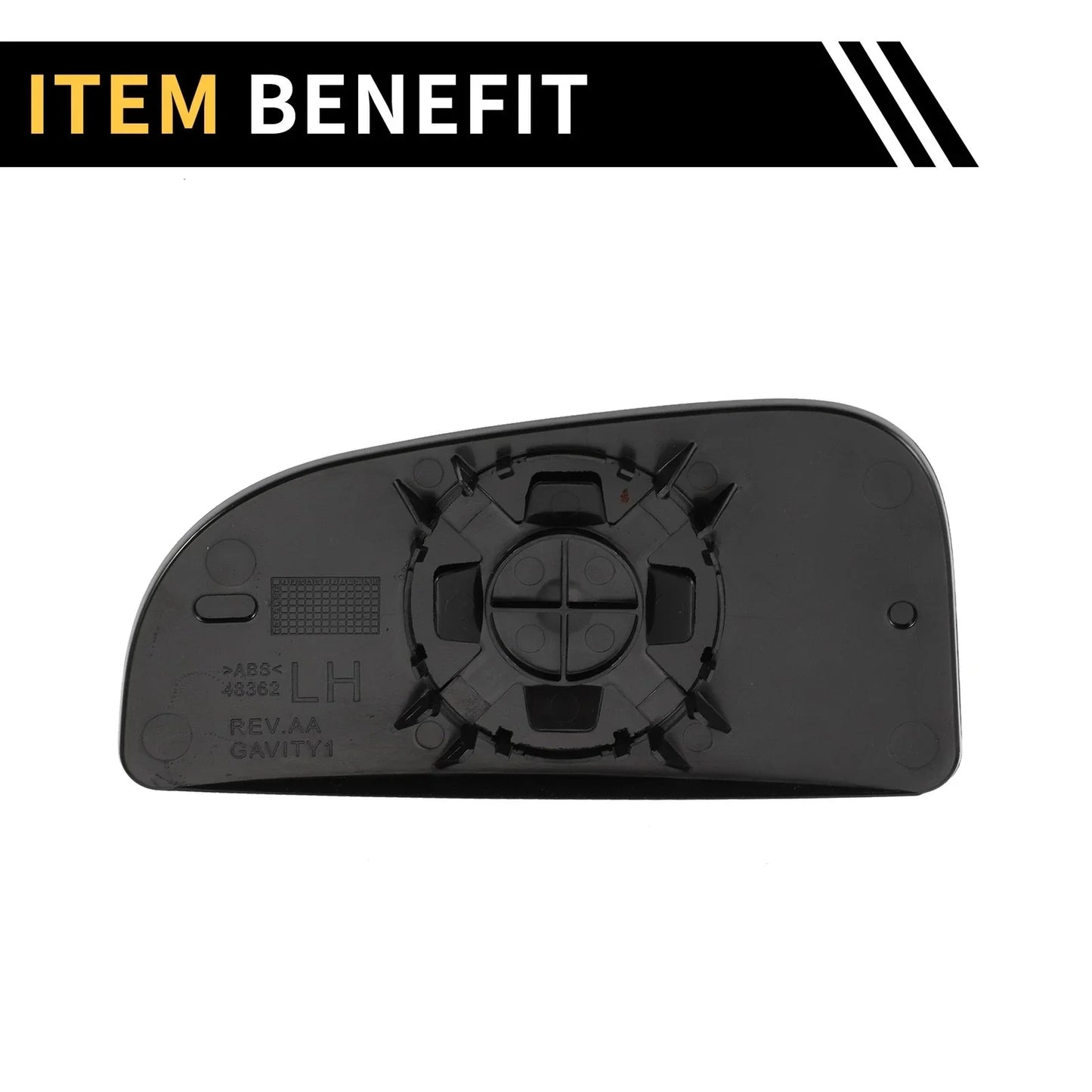 Left Mirror Glass Replacement for Dodge Ram 1500 (2010-2023)
