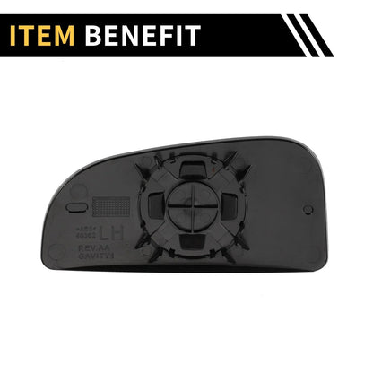 Left Mirror Glass Replacement for Dodge Ram 1500 (2010-2023)