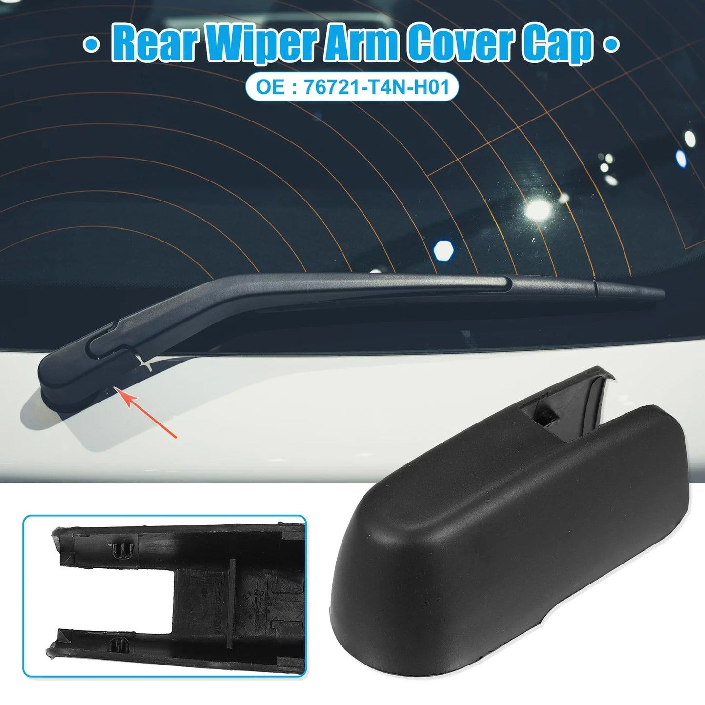 Rear Windshield Wiper Arm Nut Cover for Honda HR-V 5 Door (2016-2023)