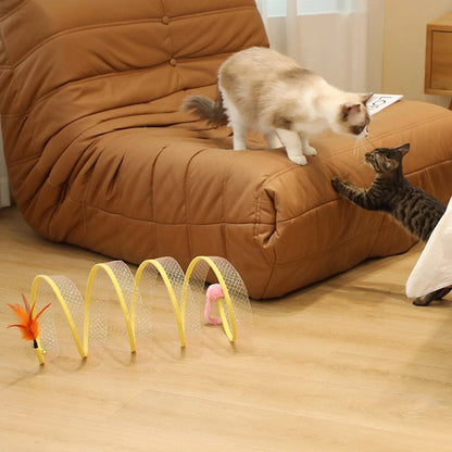 Cat Toy Tunnel for Cats - Folded Tube Interactive Decompression Play (N/A)