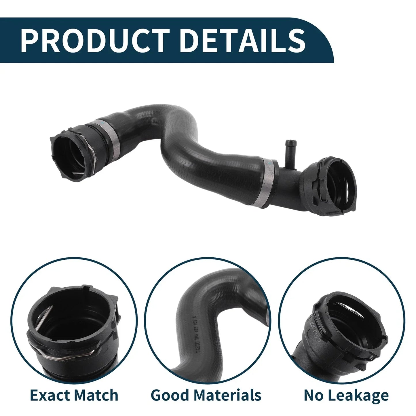 Radiator Hose for Porsche Cayenne 3.0L 2011-2014 Rubber Water Pipe