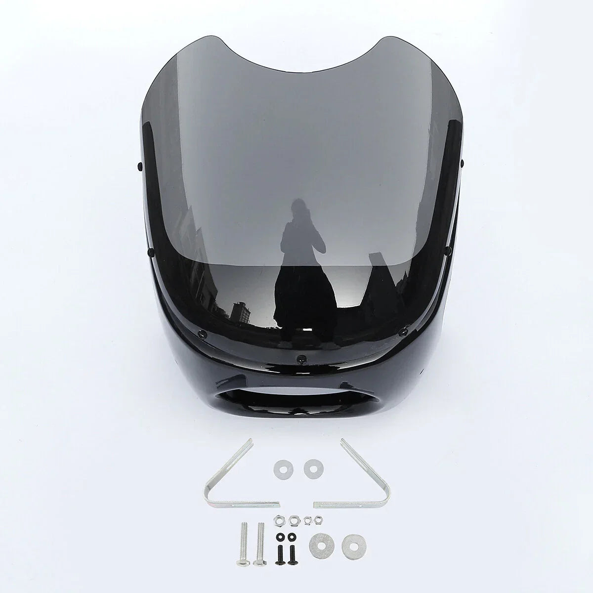 7-inch Round Motorcycle Headlight Headlamp Light Fairing Smoke Windshield Windscreen