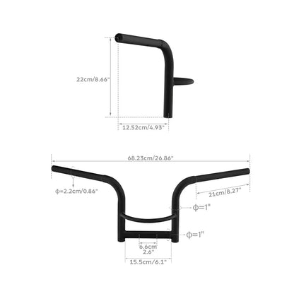 Black Ape Hanger Handlebar for Honda Rebel 300 CMX300 (2017-2024)
