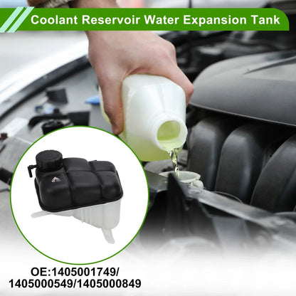 Coolant Expansion Overflow Tank with Cap for Mercedes-Benz 400SE (1992-1993)