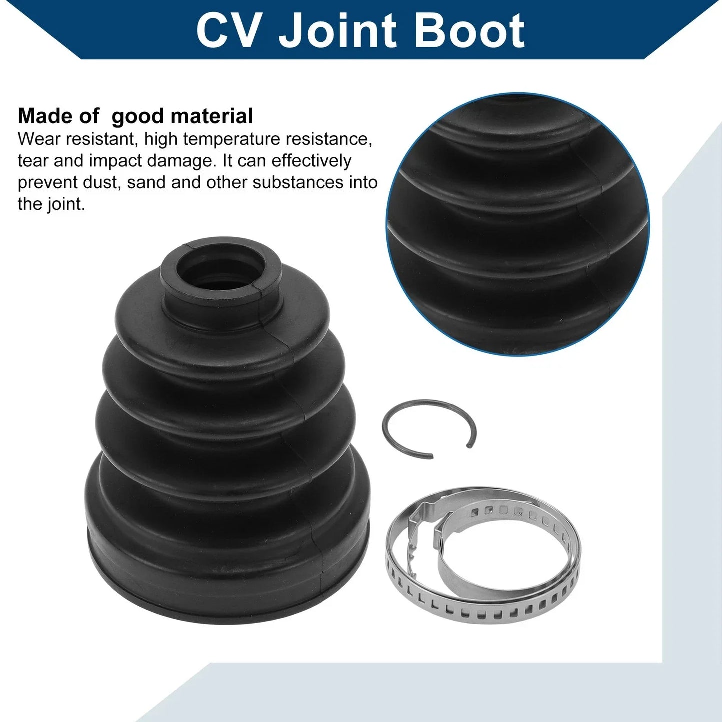 Inner CV Joint Boot Kit w/ Clamps for Hyundai Tucson (2010-2013)