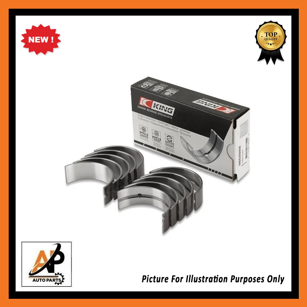 Engine Crankshaft Bearing Set Standard for SAAB 9-3 1.5 (2000–2010)