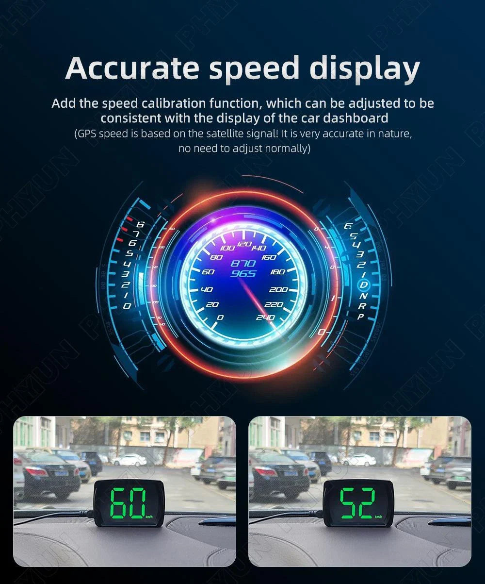 Universal Car Dashboard GPS HUD Digital Speedometer for All Models