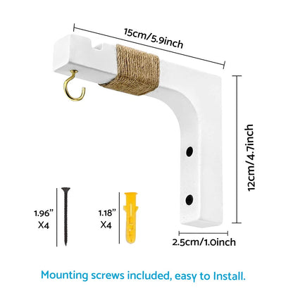 Wooden Plant Hanger Hook for Wall - Hanging Basket Flower Pot