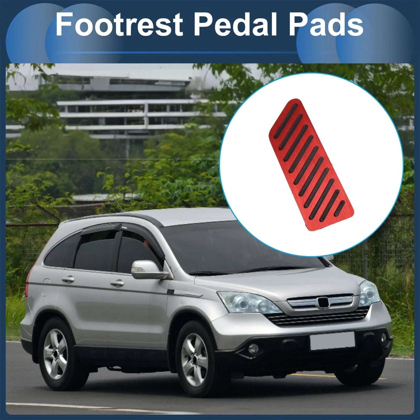 Footrest Pedal Pad Cover for Honda CR-V 2017-2024 - 1 x Red