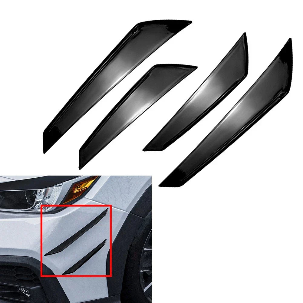 Glossy Black Front Bumper Side Air Vent Trim for Subaru WRX STI (2022-2025)