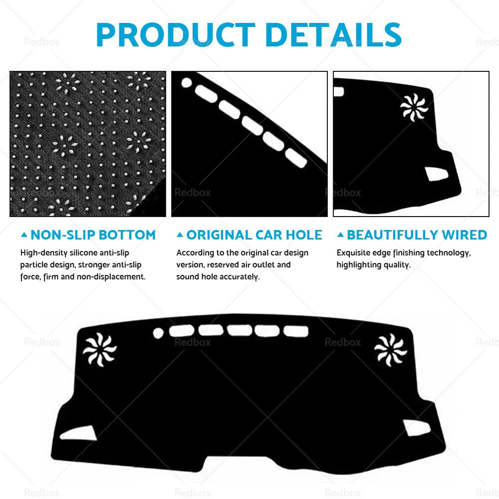 Dash Mat for Toyota Corolla Dashboard Cover Black Non-Slip (2019-2021)