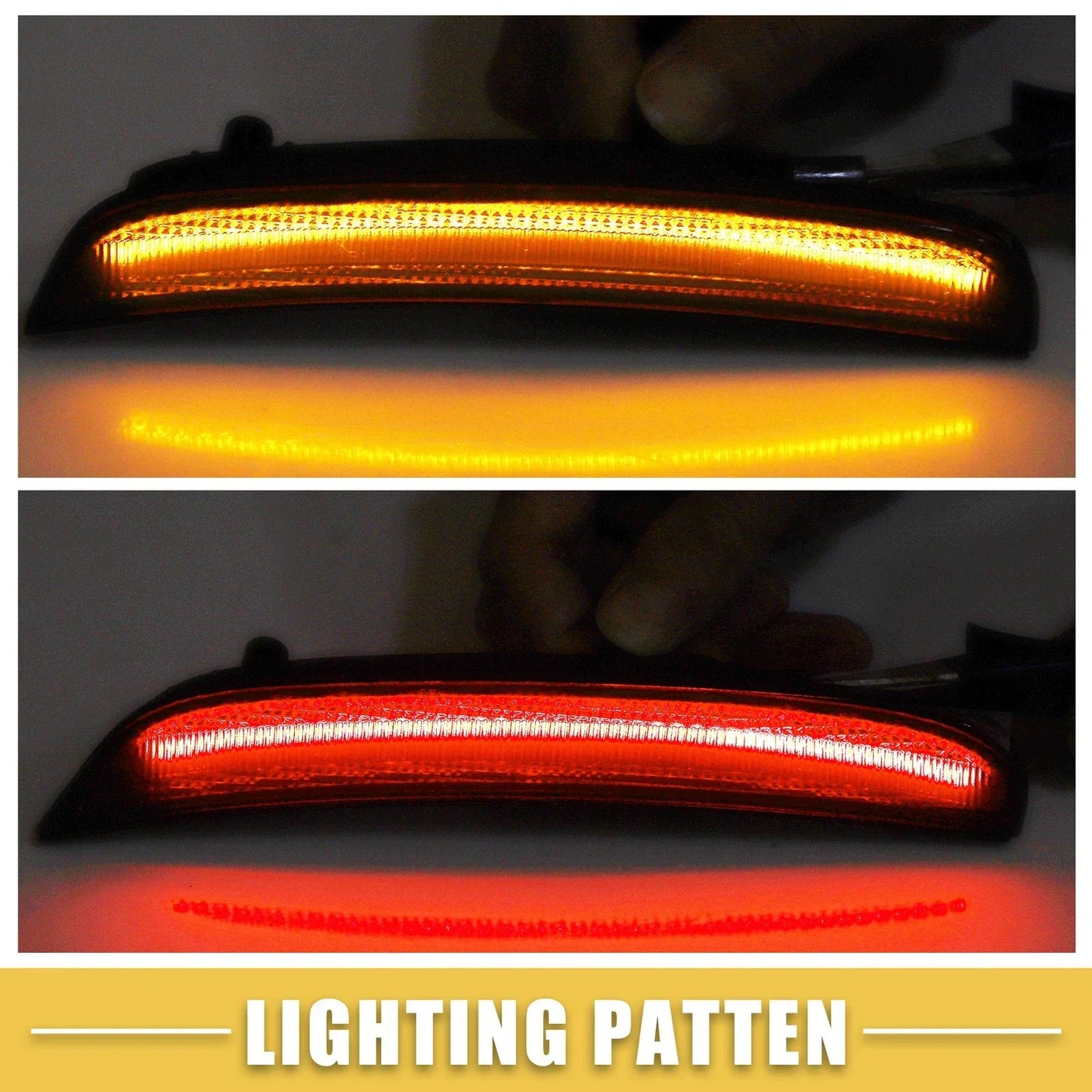 Front Rear LED Side Marker Lights 2 x Amber Red for Dodge (2010-2023)