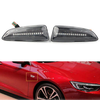 Clear Dynamic Amber LED Front Side Marker Lights for Opel Astra (2010-2019)