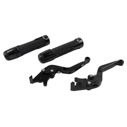 Folding Extendable Brake Clutch Levers & Handlebar Grips for Kawasaki ZX636R (2003-2006)