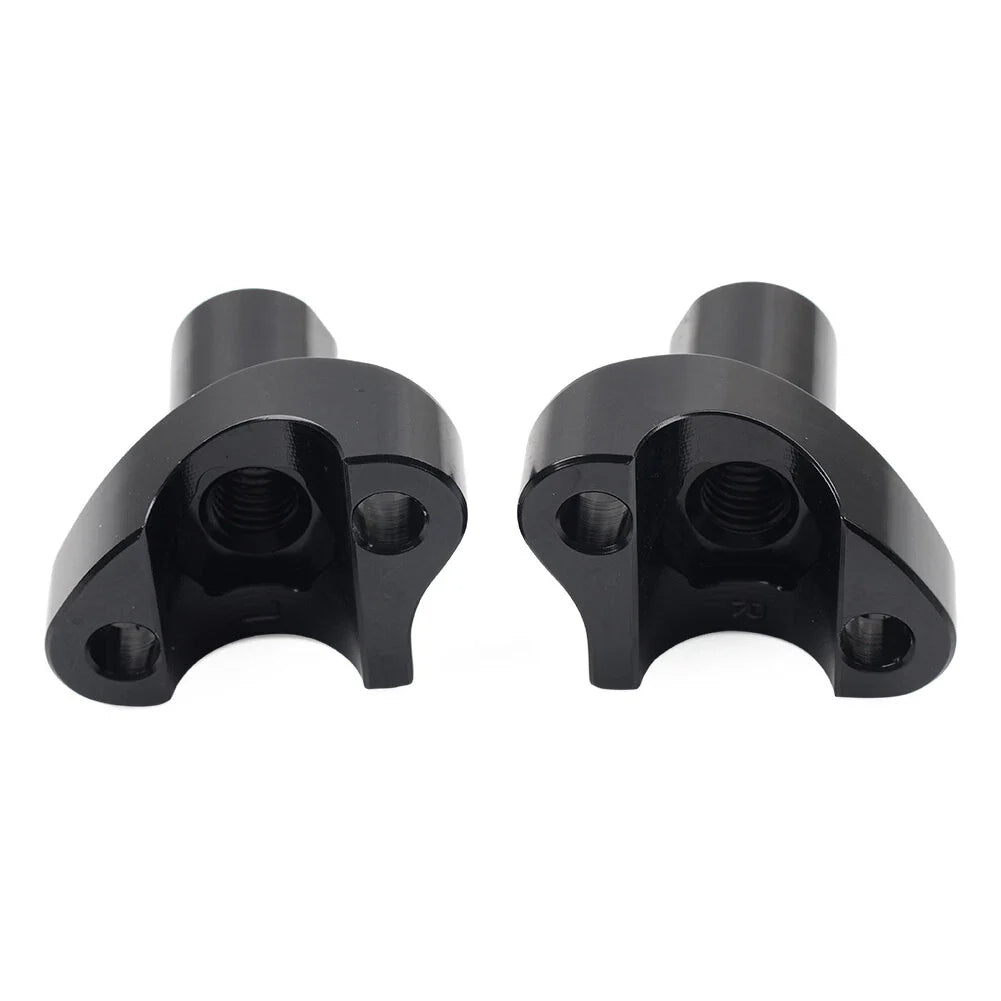 2" Straight Handlebar Risers Black for Harley Dyna Sportster Softail
