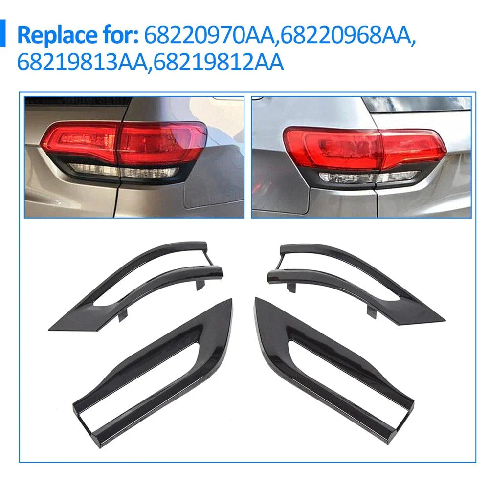 Gloss Black Tail Light Cover Trim for Jeep Grand Cherokee (2014-2021)