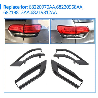 Gloss Black Tail Light Cover Trim for Jeep Grand Cherokee (2014-2021)