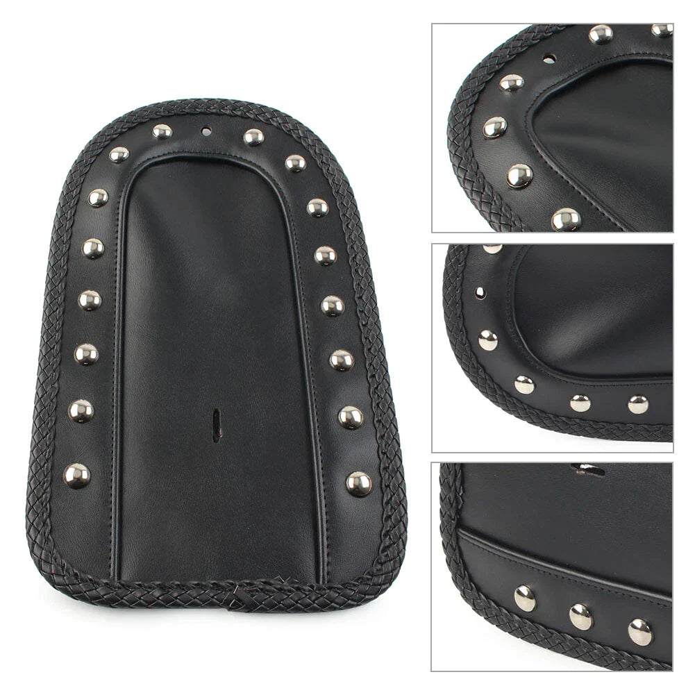 Black PU Rear Fender Bib Solo Seat for Harley Softail FXSTC Fatboy (2000-2017)