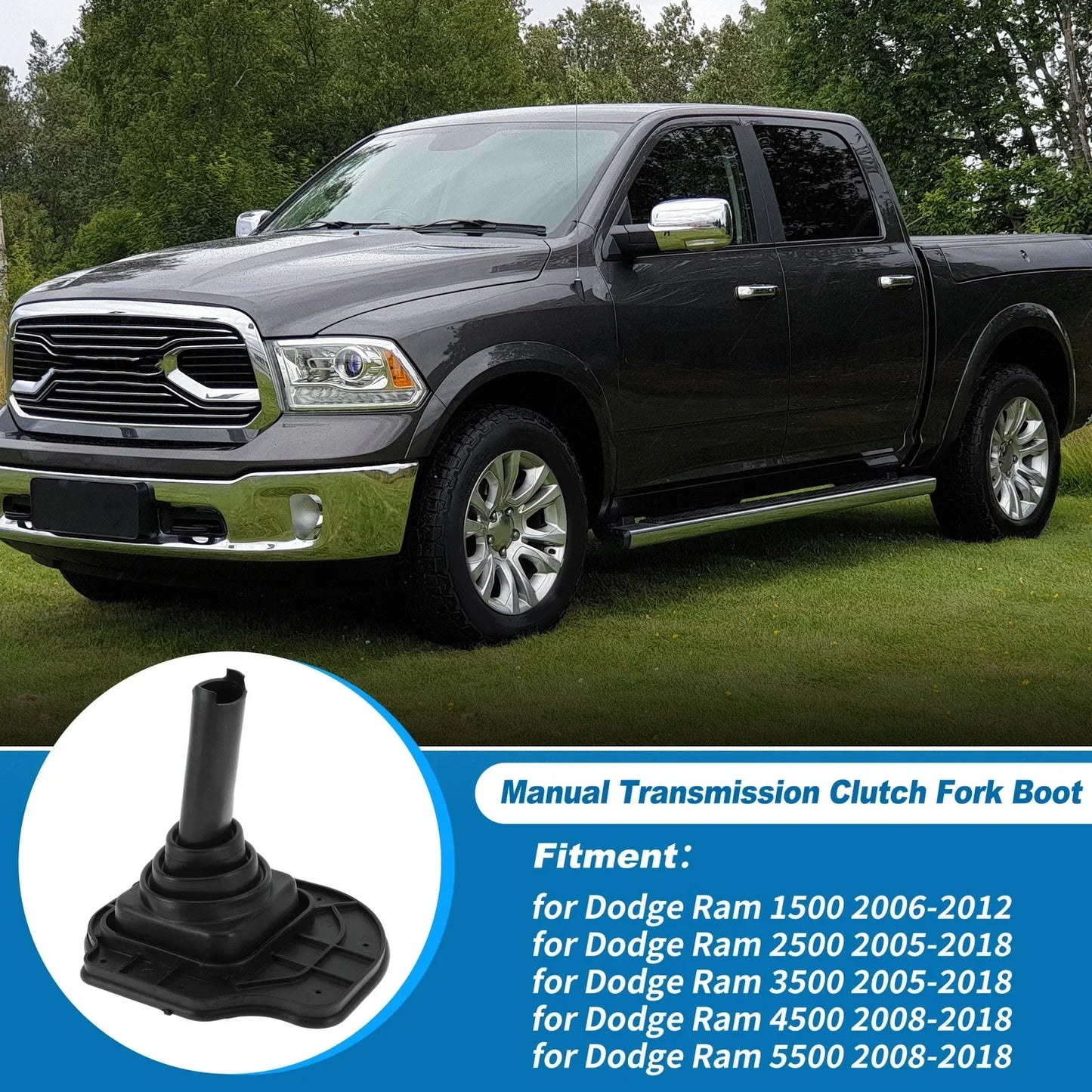 Gear Shifter Lever Lower Boot for Dodge Ram 1500 2500 3500 (2002-2023)