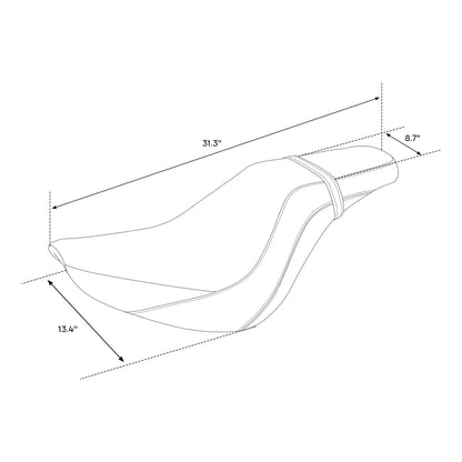 Driver Passenger Seat for Harley Softail Standard Street Bob (2018-2025)