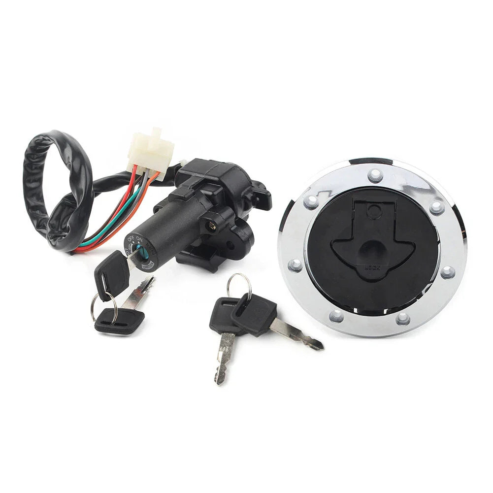 Fuel Gas Cap Ignition Switch Lock Set for Kawasaki Ninja ZX6R ZX7R ZX9R (2000-2002)