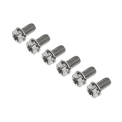 6 x M8x10mm Titanium Torx Head Flange Screws for Motorcycle Bike