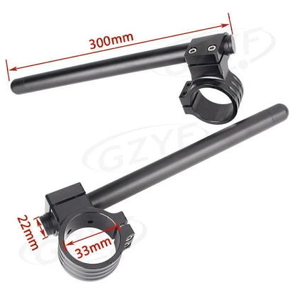33mm Clip On Handlebar Fork Tubes for Motorcycle - Universal Gold