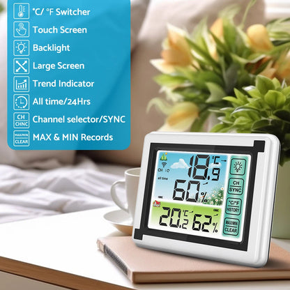 Wireless Weather Station Digital Thermometer & Humidity Monitor for Home